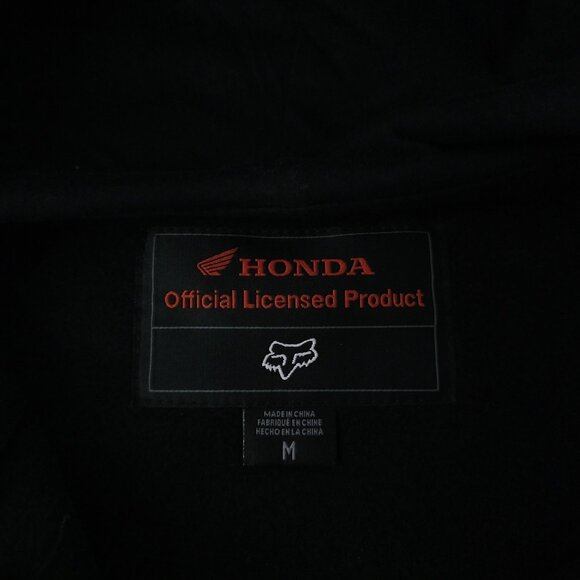 Honda Fox Racing Zip Hoodie Mens Medium Black Red White MX Motocross Jacket New - Picture 5 of 12